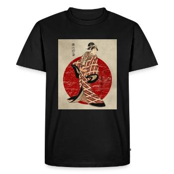 Japanese geisha - Men's Premium Organic T-Shirt - black - Front - Nico (187cm)
