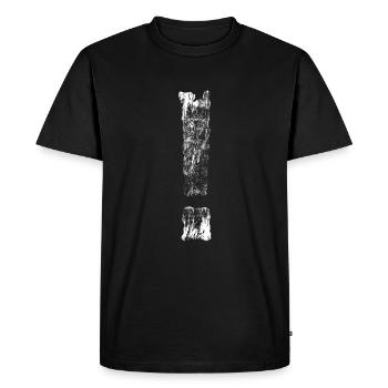 Point d’exclamation cool Signe de ponctuation Exclamation - T-shirt Premium bio Homme - noir - Devant - Nico (187cm)