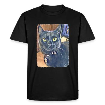 chat noir - notre préféré - T-shirt Premium bio Homme - noir - Devant - Nico (187cm)