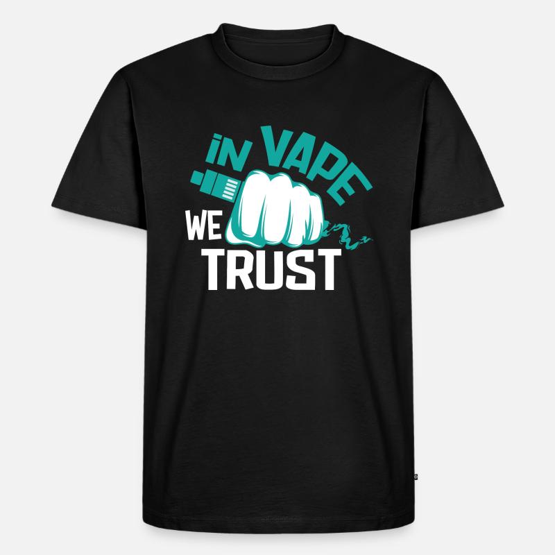 E-Zigarette E-Shisha Dampf Liquid - Männer Premium Bio T-Shirt - Schwarz