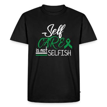 Yoga de méditation auto-guérisseur - T-shirt Premium bio Homme - noir - Devant - Nico (187cm)