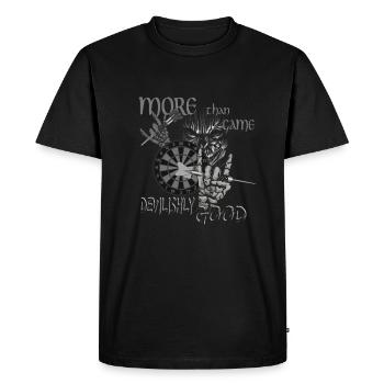 Dart Design diablement bon, Dart diablement bon, - T-shirt Premium bio Homme - noir - Devant - Nico (187cm)