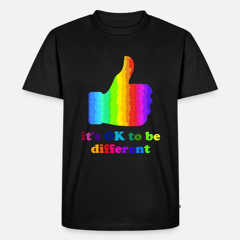 it´s OK to be different - Männer Premium Bio T-Shirt - Schwarz