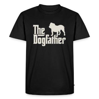 Le Dogfather - bouledogue anglais - T-shirt Premium bio Homme - noir - Devant - Nico (187cm)