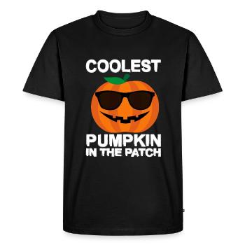 Coolest Pumpkin in the Patch - Men's Premium Organic T-Shirt - black - Front - Nico (187cm)