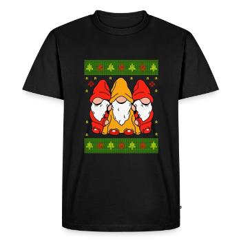 Elfes de Noël Doux Motif des Elfes de Noël - T-shirt Premium bio Homme - noir - Devant - Nico (187cm)