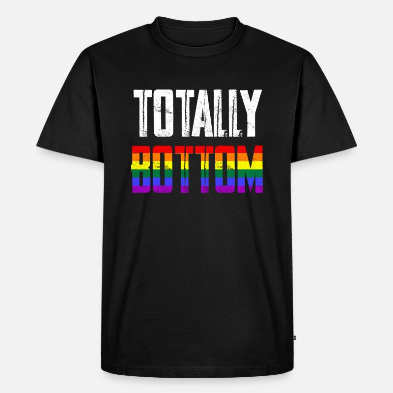 Totally Bottom - Männer Premium Bio T-Shirt - Schwarz