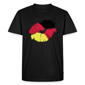 bisou allemagne - T-shirt Premium bio Homme - noir - Devant - Nico (187cm)