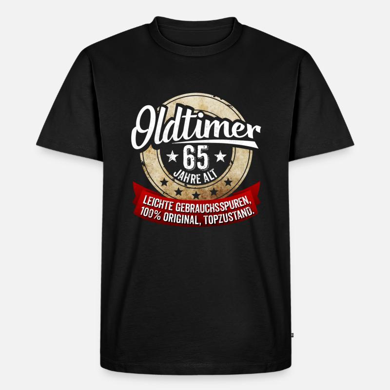 Zum 65. Geburtstag! - Männer Premium Bio T-Shirt - Schwarz