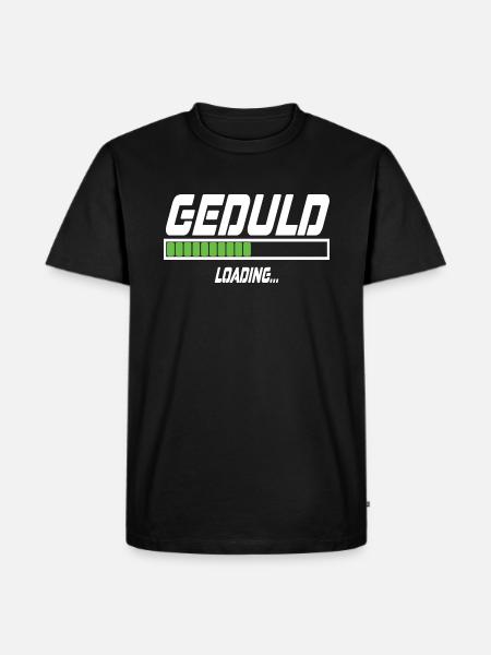 Geduld Loading... - Männer Premium Bio T-Shirt - Schwarz