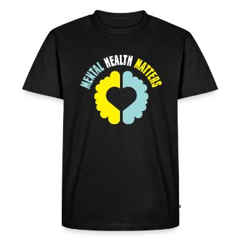 Yoga de méditation auto-guérisseur - T-shirt Premium bio Homme - noir - Devant - Nico (187cm)