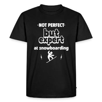 Mais expert en snowboard - T-shirt Premium bio Homme - noir - Devant - Nico (187cm)