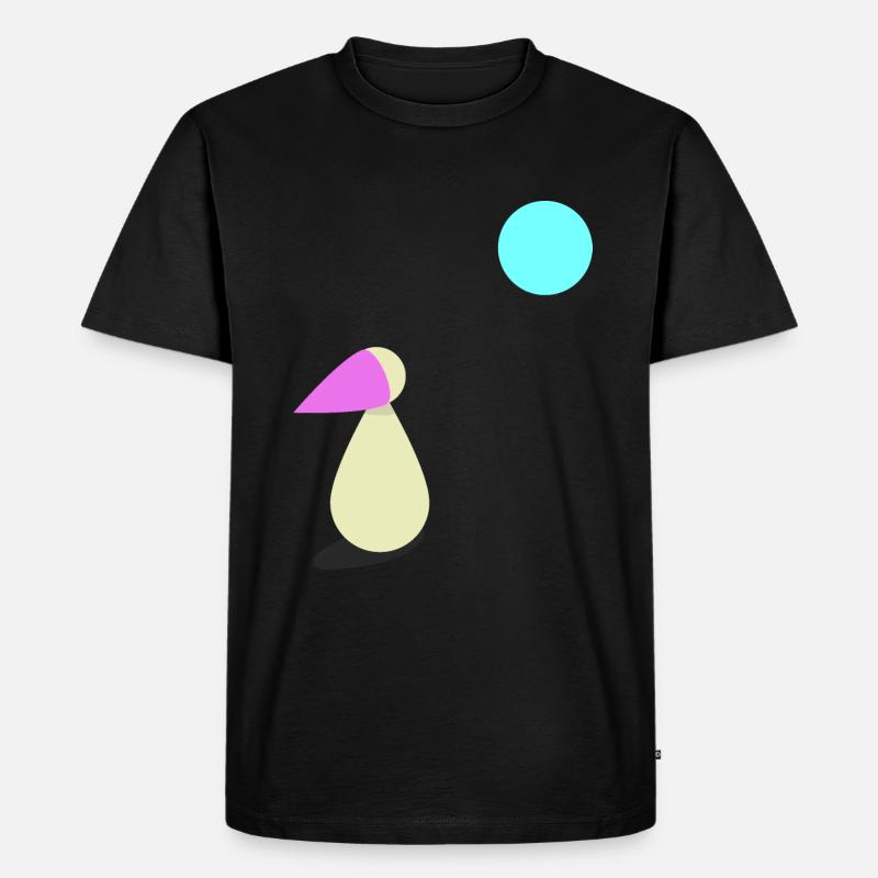 Sehnsucht Mondschein Geschenk - Männer Premium Bio T-Shirt - Schwarz