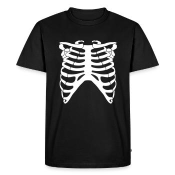 cage thoracique - T-shirt Premium bio Homme - noir - Devant - Nico (187cm)