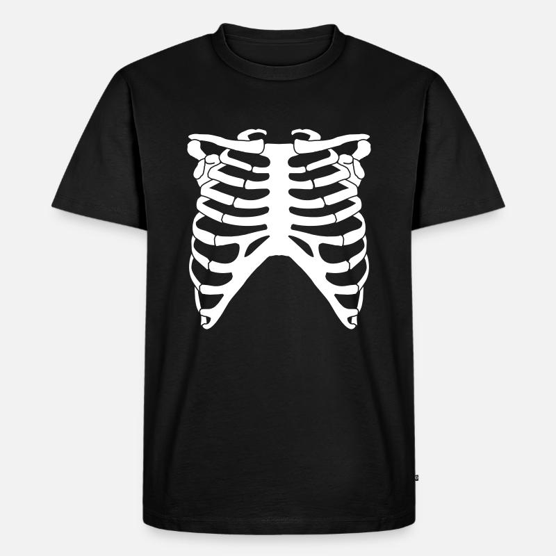 Brustkorb - Männer Premium Bio T-Shirt - Schwarz