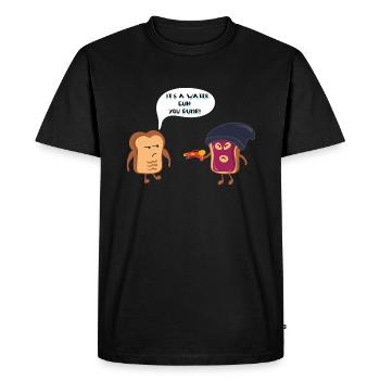 Toastgangster - pistolet à eau - photo drôle - T-shirt Premium bio Homme - noir - Devant - Nico (187cm)