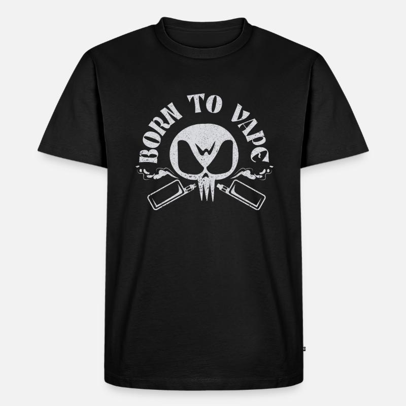 E-Zigarette E-Shisha Dampf Liquid - Männer Premium Bio T-Shirt - Schwarz