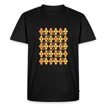 Art abstrait géométrique carré géométriques coloré - T-shirt Premium bio Homme - noir - Devant - Nico (187cm)