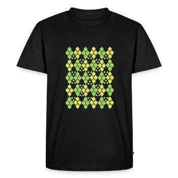 Art abstrait géométrique > carré géométriques colo - T-shirt Premium bio Homme - noir - Devant - Nico (187cm)