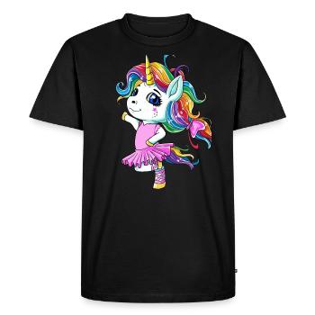 Ballerine licorne ballerine - T-shirt Premium bio Homme - noir - Devant - Nico (187cm)