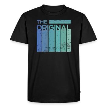 The Original Partnerlook Design Mann - Männer Premium Bio T-Shirt - Schwarz - Vorne - Nico (187cm)