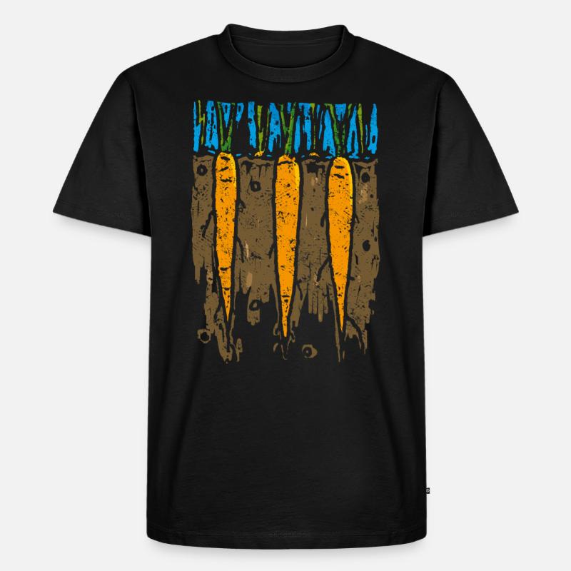 Möhren - Männer Premium Bio T-Shirt - Schwarz