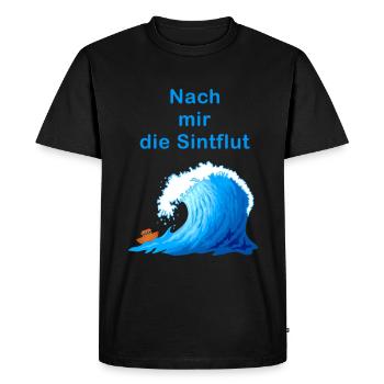 after the deluge, behind me the deluge - Men's Premium Organic T-Shirt - black - Front - Nico (187cm)