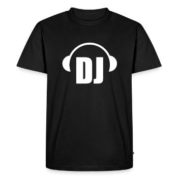 DJ headphones - Men's Premium Organic T-Shirt - black - Front - Nico (187cm)