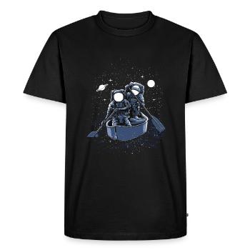 Vol spatial de l'astronaute - T-shirt Premium bio Homme - noir - Devant - Nico (187cm)