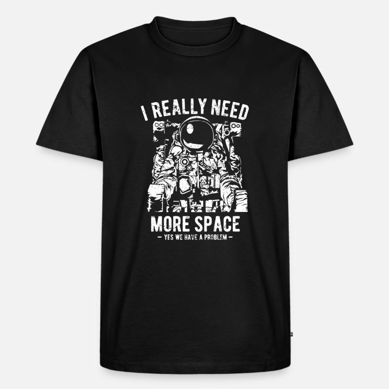 Vol spatial de l'astronaute - T-shirt Premium bio Homme - noir