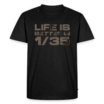 Scale Model 1 35 Military Hobbyist Plastic Tank - Men's Premium Organic T-Shirt - black - Front - Nico (187cm)