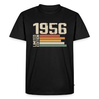 1956 Vintage - Retro 1956 Birthday Gift 1956 - Men's Premium Organic T-Shirt - black - Front - Nico (187cm)