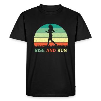 Jogging Jogger Race Race Marathon Running - T-shirt Premium bio Homme - noir - Devant - Nico (187cm)