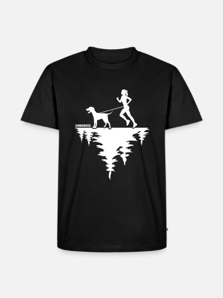 Canicross Traction Chien Sport « Courir avec le Chien » - T-shirt Premium bio Homme - noir