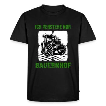 Farm Tractor Farmer Farmer Village Child Farm - Men's Premium Organic T-Shirt - black - Front - Nico (187cm)
