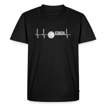 Cadeau d'entraîneur de l'équipe de volley-ball - T-shirt Premium bio Homme - noir - Devant - Nico (187cm)
