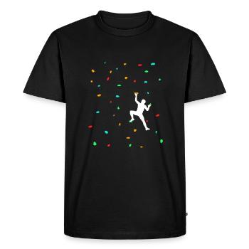 Escalade karssiste grimpant cadeau - T-shirt Premium bio Homme - noir - Devant - Nico (187cm)