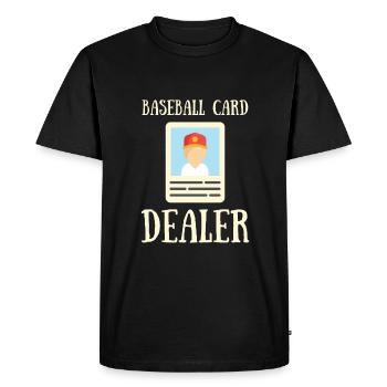 Baseball Card Collector And Baseball Memorabilia - Men's Premium Organic T-Shirt - black - Front - Nico (187cm)