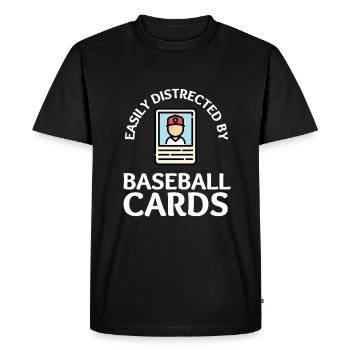 Baseball Card Collector And Baseball Memorabilia - Men's Premium Organic T-Shirt - black - Front - Nico (187cm)