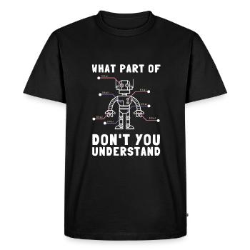Robots robotiques Droid Builder et robotique - T-shirt Premium bio Homme - noir - Devant - Nico (187cm)