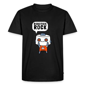Robots robotiques Droid Builder et robotique - T-shirt Premium bio Homme - noir - Devant - Nico (187cm)