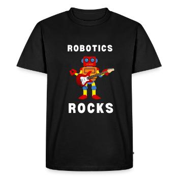 Robots robotiques Droid Builder et robotique - T-shirt Premium bio Homme - noir - Devant - Nico (187cm)