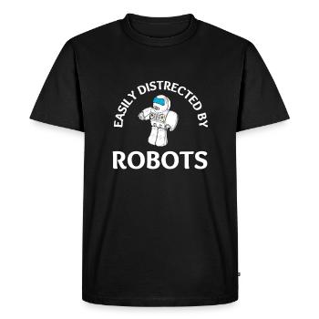 Robots robotiques Droid Builder et robotique - T-shirt Premium bio Homme - noir - Devant - Nico (187cm)