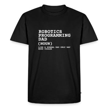 Robots robotiques Droid Builder et robotique - T-shirt Premium bio Homme - noir - Devant - Nico (187cm)