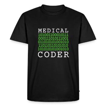 Medical Coder Coding VA Nurse And Clinical Coding - Men's Premium Organic T-Shirt - black - Front - Nico (187cm)