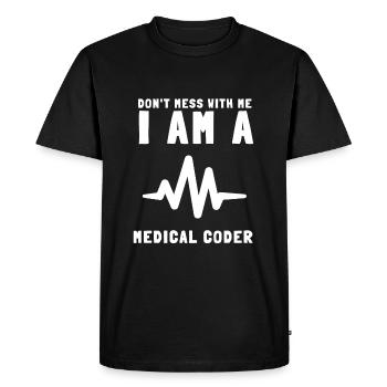 Medical Coder Coding VA Nurse And Clinical Coding - Men's Premium Organic T-Shirt - black - Front - Nico (187cm)