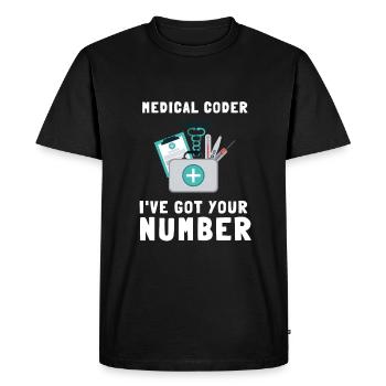 Medical Coder Coding VA Nurse And Clinical Coding - Men's Premium Organic T-Shirt - black - Front - Nico (187cm)