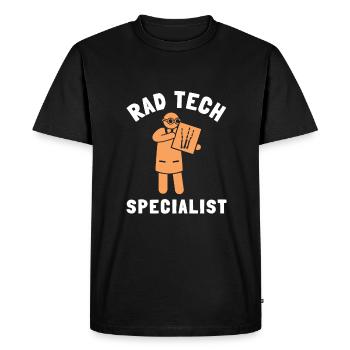 Radiologie Technologue En radiologie Technologue en radiologie Rad - T-shirt Premium bio Homme - noir - Devant - Nico (187cm)