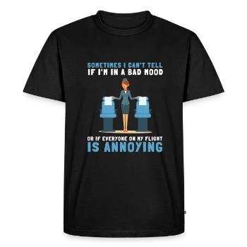 Flight Attendant Steward Stewardess Air Hostess - Men's Premium Organic T-Shirt - black - Front - Nico (187cm)