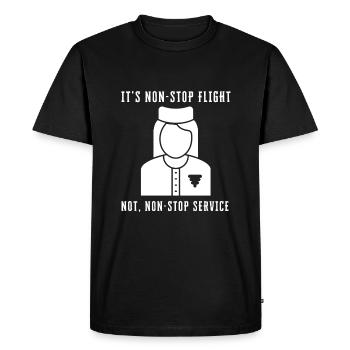 Flight Attendant Steward Stewardess Air Hostess - Men's Premium Organic T-Shirt - black - Front - Nico (187cm)